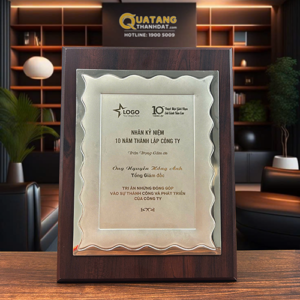 Bảng Vinh Danh Bạc Hoa Văn 3D - BVD 29